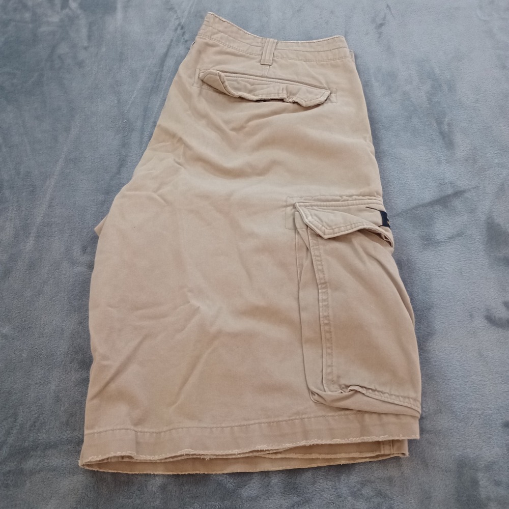 Polo Jeans Co Cargo Shorts Mens 36 Tan‎ Khaki 100% Cotton Utility Relaxed Fit